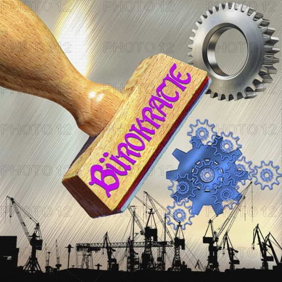 Symbolic photo, fighting bureaucracy, nonsensical laws, SMEs and industry lawsuits, economy stagnates, digitization of administration, fax machines, jumbled paths, outdated processes, dusty authorities, business-to-government market, old-style offices, antiquated filing, analog expression, future fields of data processing, lack of digital innovation, Germany digitally relinquished, outdated computers and software, politics must deliver