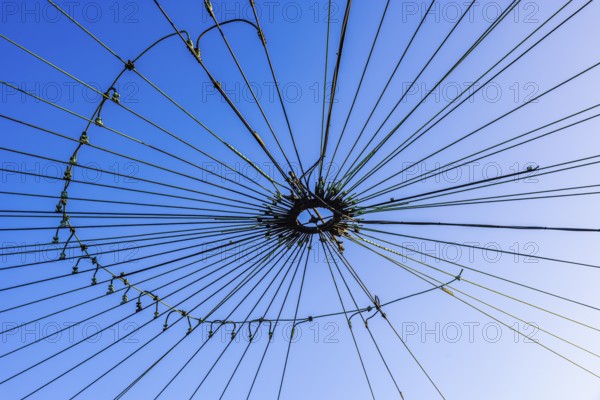 Overhead spider, Bahnpark Augsburg, Administrative Region of Swabia, Bavaria, Germany