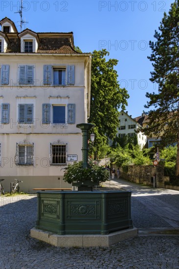Historic fountain in Maurachgasse in the lower town of Bregenz, Vorarlberg, Austria