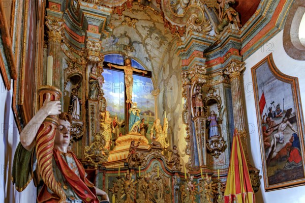 The Bom Jesus de Matosinhos church and altar in Congonhas is one of the main examples of Baroque art in Brazil, Congonhas, Minas Gerais, Brazil