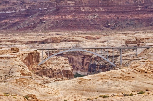 Hite, Michigan - The Hite Crossing Bridge carries Utah Highway 95 across the Colorado River at the north end of Glen Canyon in Glen Canyon National Recreation Area
