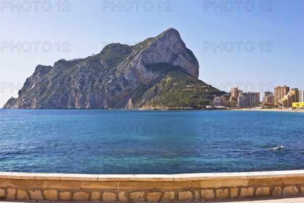 La Fossa-Levante Beach, Penon de Ifach landmark, Calpe Valencia, Costa Blanca, Spain