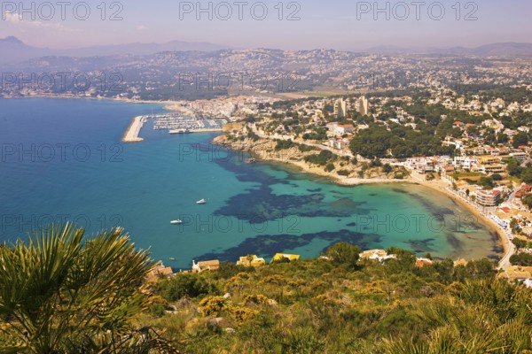 Top view, Playa El Portet, Moraira, Costa Blanca, Alicante, Spain