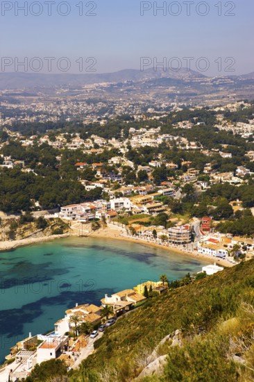 Top view, bay, Moraira, Costa Blanca, Spain