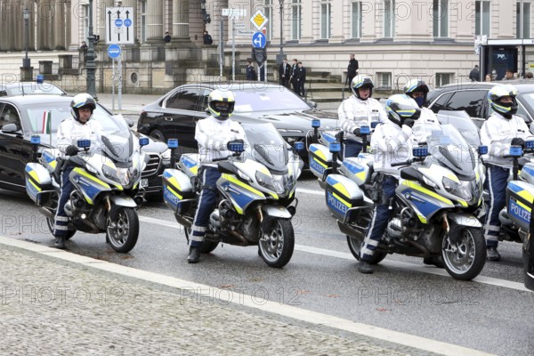 Motorbike parade of the Berlin Police - Memorial Day Wreath laying for victims of war and tyranny, Neue Wache, Berlin, 16.11.25