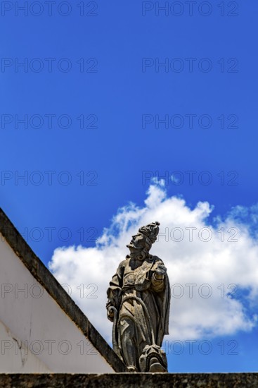 Sculpture of one of the biblical prophets made by Aleijadinho in the city of Congonhas and one of the best symbols of Baroque art in Brazil