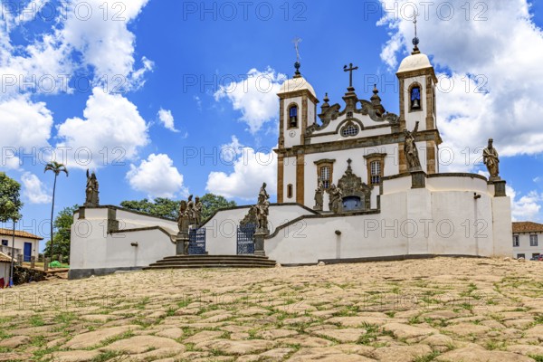 Bom Jesus de Matosinhos sanctuary and sculptures of the twelve prophets by Aleijadinho in the city of Congonhas in Minas Gerais