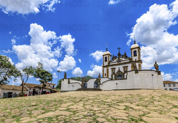 Bom Jesus de Matosinhos and sculptures of the twelve prophets by Aleijadinho in the city of Congonhas in Minas Gerais, Congonhas, Minas Gerais, Brazil
