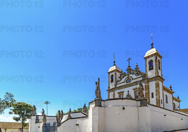 Sanctuary of Bom Jesus de Matosinhos and sculptures of the twelve prophets by Aleijadinho in the city of Congonhas in Minas Gerais
