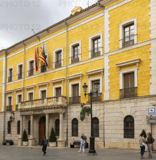 City Hall building, Ayuntamiento, Plaza de la Catedral, Teruel, Aragon, Spain