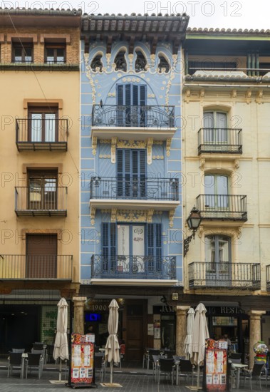 Historic building Casa La Madrileña, Plaza Carlos Castel, architect Pablo Monguió built 1912, Teruel, Aragon, Spain