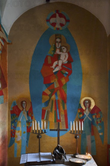 Modern Lady Chapel in the Baroque Church of St. Jakob and St. Leonard, Hopfgarten im Brixentale, Tyrol, Austria