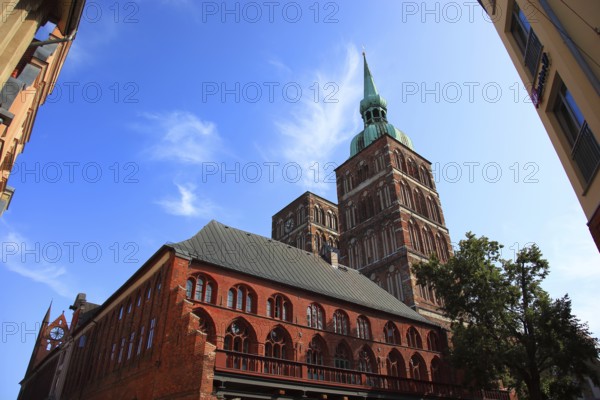St. Nicholas Church, also St. Nicholas Church, in the urban area of Altstadt, Stralsund, Vorpommern-Rügen district, Mecklenburg-Western Pomerania, Germany