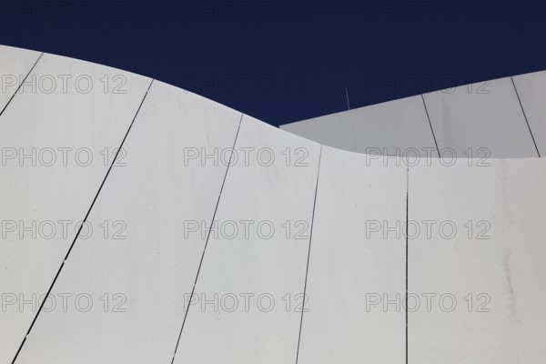 Architectural detail, Ozeaneum, Stralsund Maritime Museum, Museum of Oceanography and Fisheries, Aquarium and German Maritime Museum, Stralsund, Vorpommern-Rügen district, Mecklenburg-Western Pomerania, Germany