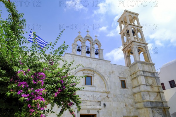 Ano Mera, Mykonos, Cyclades, Greece - The Panagia Tourliana monastery is the center of Ano Mera. The 16th century men's convent on the village square in the interior of the island is now a tourist attraction much visited by tourists