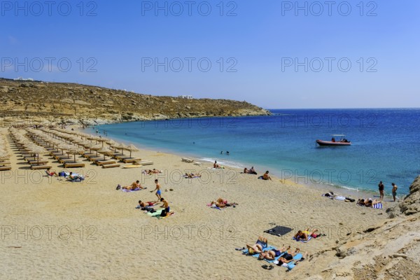 Mykonos, Cyclades, Greece - Lia Beach in the southeast of the island