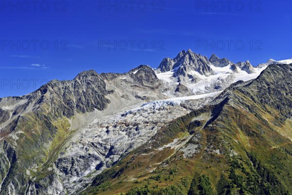 Glacier du Tour behind Aiguilles du Tour, Chamonix-Mont-Blanc, Haute-Savoie, France