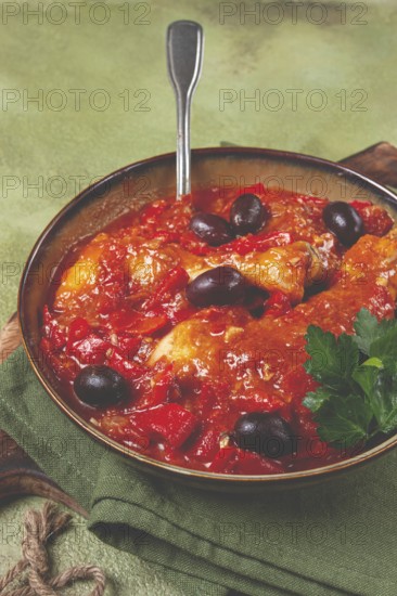 Pollo alla romana, Roman chicken, homemade, no people