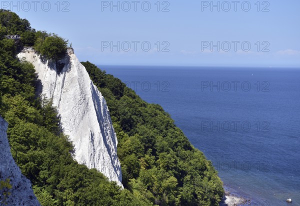 The Königsstuhl chalk cliff on Rügen, Sassnitz, Jasmund National Park, Mecklenburg-Western Pomerania, Germany