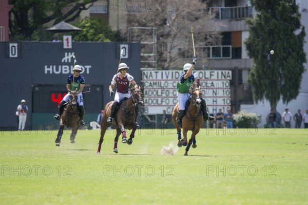 Scene at the 132nd Argentinean Open Polo Championship (Spanish Campeonato Argentino Abierto de Polo), match between Zeta Kazak and Natividad Dolfina, Buenos Aires, Argentina