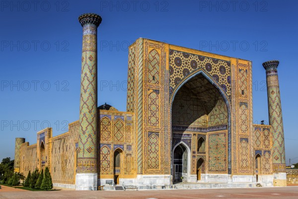 Ulughbek Madrasah, Registan Square, ensemble of three madrasas, Samarkand, Uzbekistan