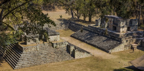 Ball court, one of the most beautiful of the classical period, second-largest in the entire Mayan world, Copan, Honduras, Honduras