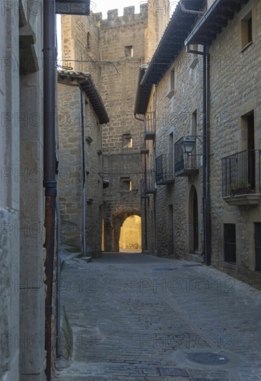 Historic buildings in medieval village of Sos del Rey Católico, Cinco Villas district, Zaragoza province, Aragon, Spain