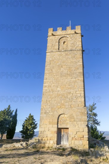 Torre del Homenaje del Castillo tower, Castle of Peña Felizana, Sos del Rey Católico, Zaragoza province, Aragon, Spain