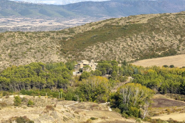 Sanctuary of Nuestra Señora de Valentuñana monastery, Sos del Rey Catolico, Cinco Villas district, Zaragoza province, Aragon, Spain