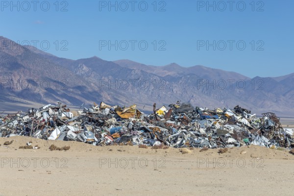 Round Mountain, Nevada - A trash dump near the Kinross Round Mountain open pit gold mine