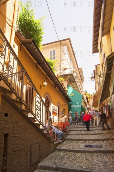 Bellagio, picturesque small town with views of the Alps, Lake Como, Italian Lago di Como, one of the Upper Italian lakes, Lombardy region, Italy