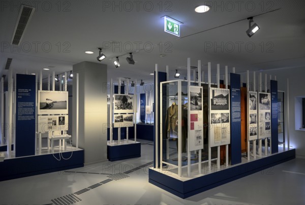 Exhibition Destiny Herrenmensch in the former NS Ordensburg Vogelsang, interior view, Eifel National Park, Schleiden-Gemünd, North Rhine-Westphalia, Germany