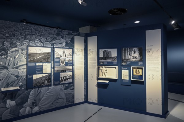 Exhibition Destiny Herrenmensch in the former NS Ordensburg Vogelsang, interior view, Eifel National Park, Schleiden-Gemünd, North Rhine-Westphalia, Germany