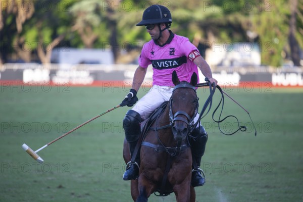 Scene at the 132nd Argentinean Open Polo Championship (Spanish Campeonato Argentino Abierto de Polo), player Facundo Pieres from the Ellerstina Indios Chapaleufú Vista team, Buenos Aires, Argentina