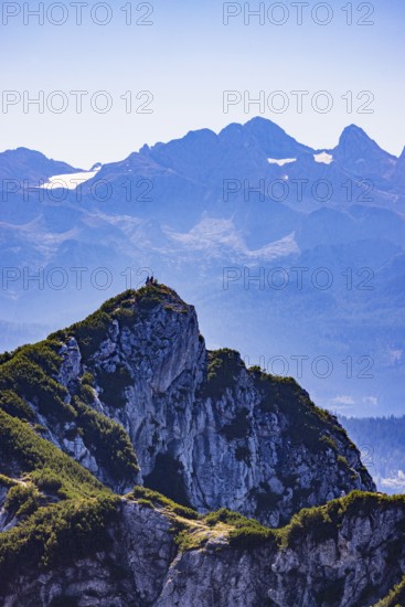 View from Rettenkogel to Bergwerkskogel and Dachstein, Postalm, Osterhorn Group, Salzkammergut, Province of Salzburg, Austria
