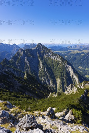 View from Rettenkogel to Rinnkogel, Postalm, Osterhorn Group, Salzkammergut, Province of Salzburg, Austria