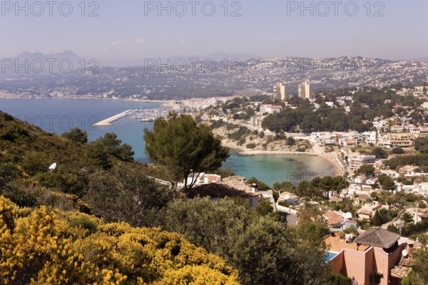 Overview, coastal landscape, Moraira, former fishing village, pearl of the Costa Blanca, Valencia, Spain