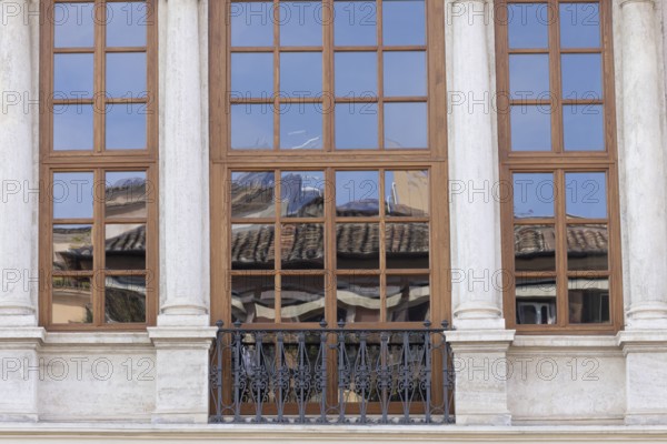 Window of a building in the city of Rome, Italy