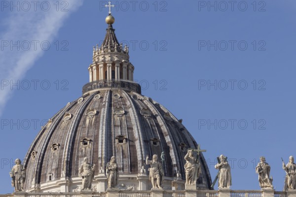Dome of St. Peter's Basilica in the Vatican city, Rome, Italy