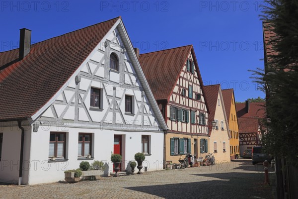 Half-timbered houses, houses in the old town, town of Heideck in the district of Roth, Middle Franconia, Bavaria, Germany