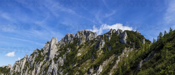 Rock formation on Scharfen, Postalm, Osterhorn Group, Salzkammergut, Province of Salzburg, Austria