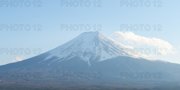 View of Mount Fuji volcano in the evening light, Yamanashi Prefecture, Japan