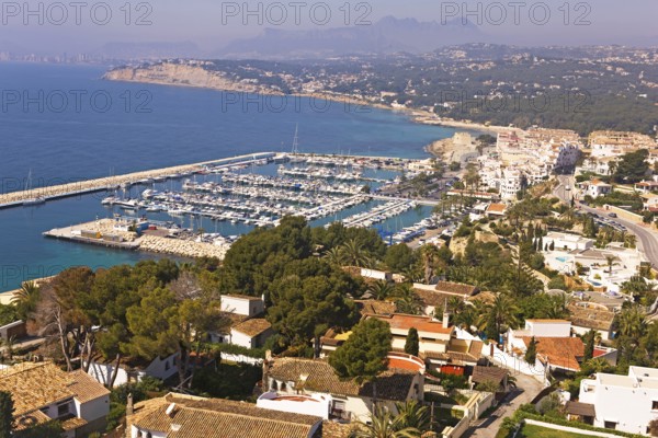 Overview, Moraira, Marina, Valencia, Costa Blanca, Spain