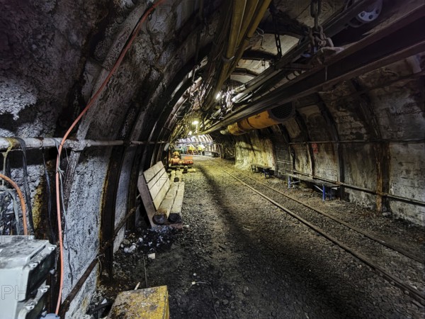 Interior view of the Recklinghausen training mine in the mine in Recklinghausen-Hochlarmark, Ruhr area, North Rhine-Westphalia, Germany
