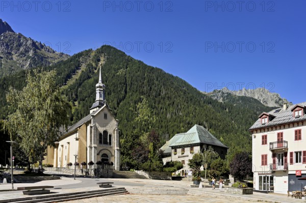 Saint-Michel church in Baroque Savoy architecture, Chamonix-Mont-Blanc, Haute-Savoie, France