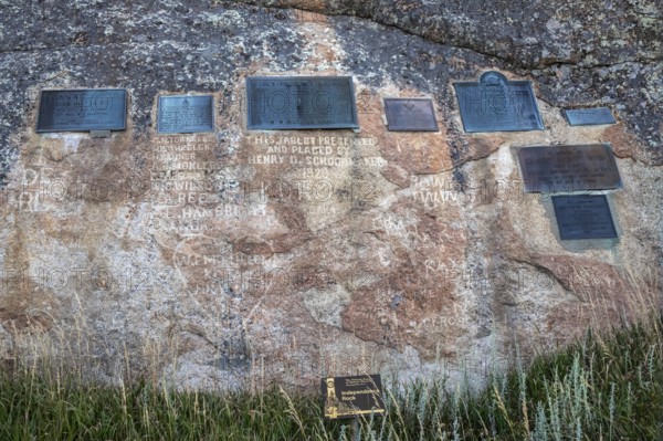 Alcova, Wyoming - Independence Rock, where more than 5, 000 emigrants carved their names while heading west on wagon trails to California, Oregon, or Utah