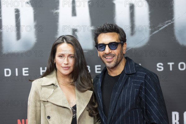 Jessica Riso and Elyas M'Barek at the premiere of the Netflix film Babo at the Astor Film Lounge Berlin on 24.10.2025