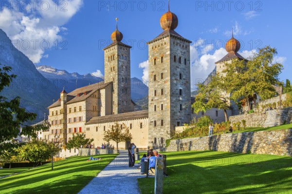 Stockalper Palace in the Old Town, Brig, Rhone Valley, Valais, Switzerland