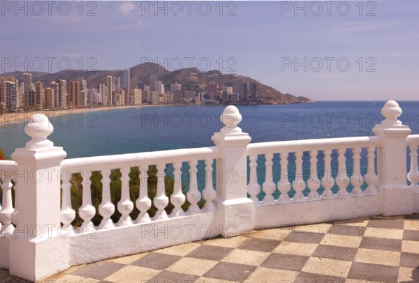 View from Balcon del Mediterraneo, observation deck, Benidorm, Costa Blanca, Spain