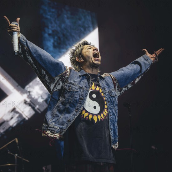 Singer Takahiro Moriuchi from One Ok Rock live on Detox European Tour 2025 in Berlin's Max-Schmeling-Halle on 24.10.2025